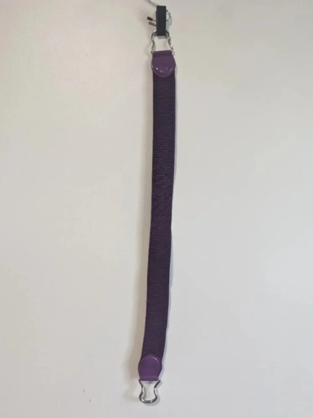 Purple Stretchy Waist Belt w Silver  Hardware - Size Small